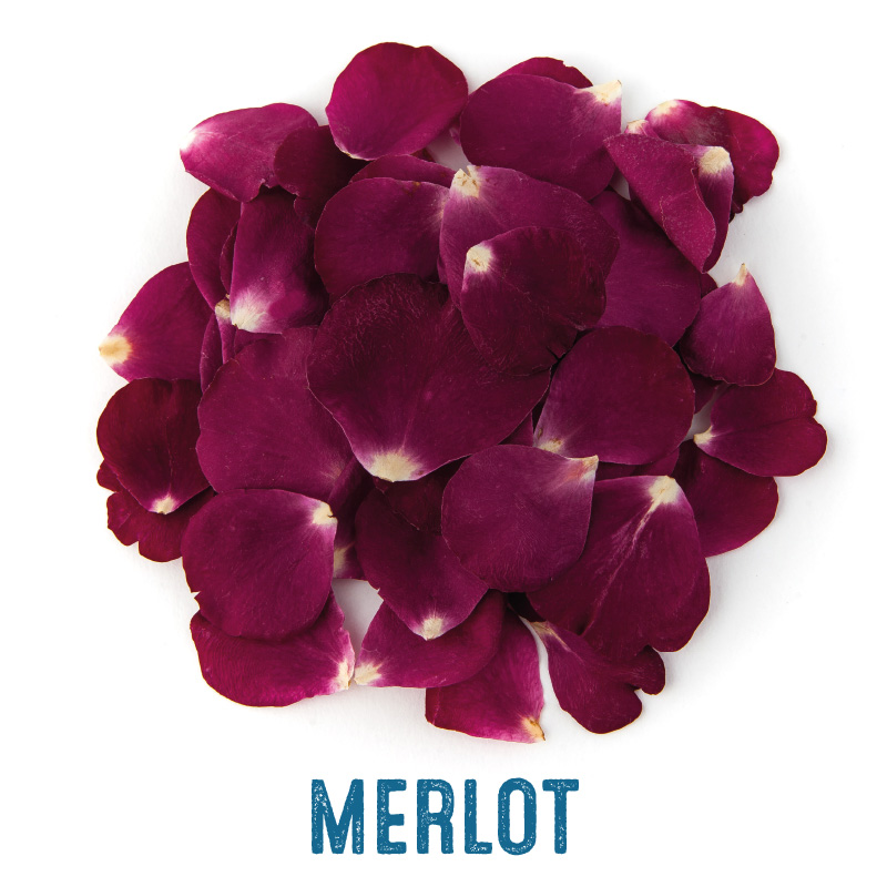 Merlot Small Natural Rose Petal Confetti