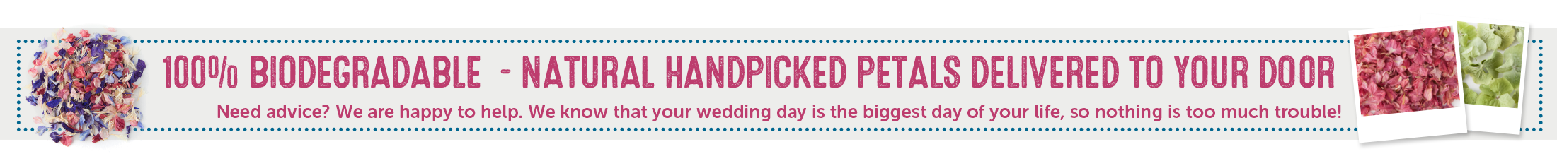 Real-flower-petal-confetti-for-wedding-Confetti-banners-100%-bio biodegradable confetti