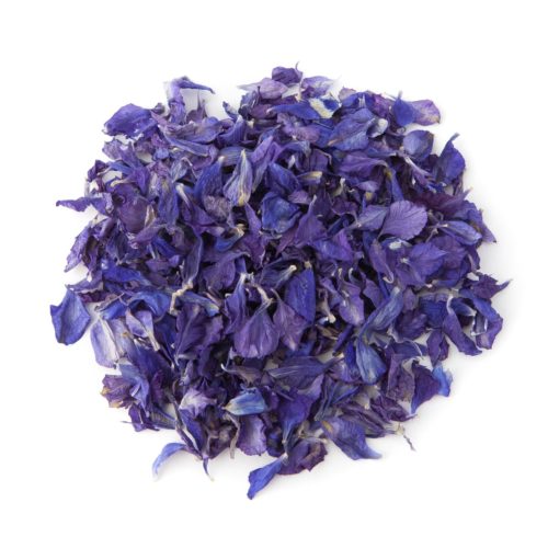 A pile of Purple Delphinium Confetti