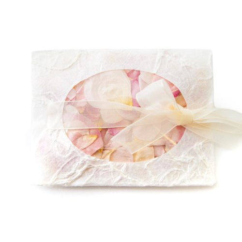 real flower petal confetti rose petal confetti envelope