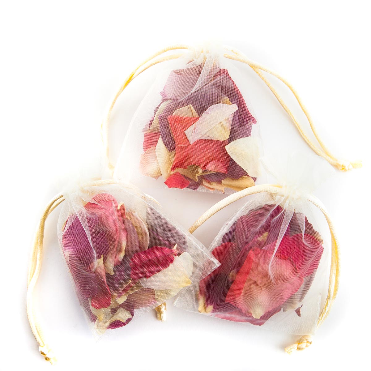 Rainbow Small Natural Rose Petals - Confetti Petal Bag
