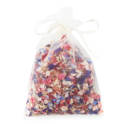 Rainbow Delphinium Petals pint bag of confetti