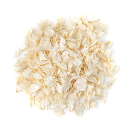 A pile of Ivory Delphinium Confetti