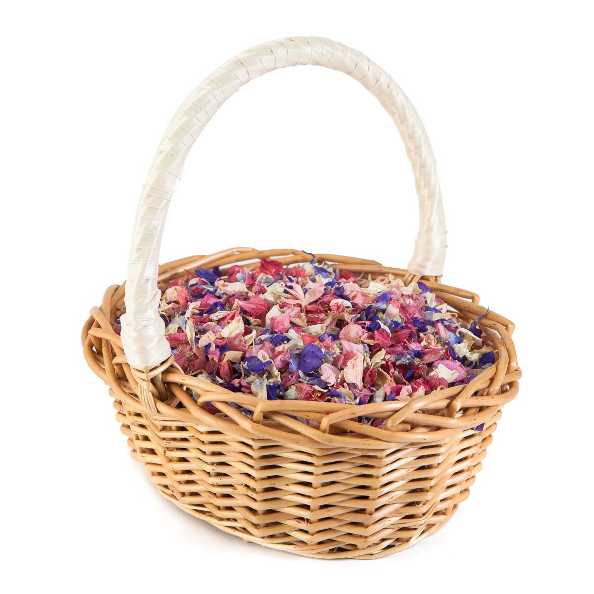 Rainbow Delphiniums Confetti Basket
