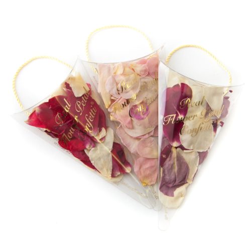 small natural rose petal rose confetti sachet