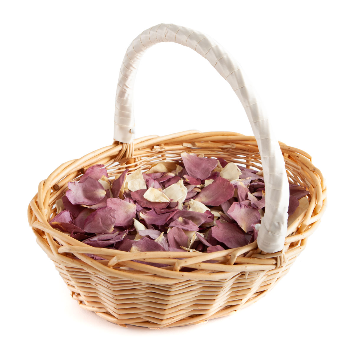 Biodegradable Confetti - Lilac & Cream Rose Petals - Flower Girl Basket