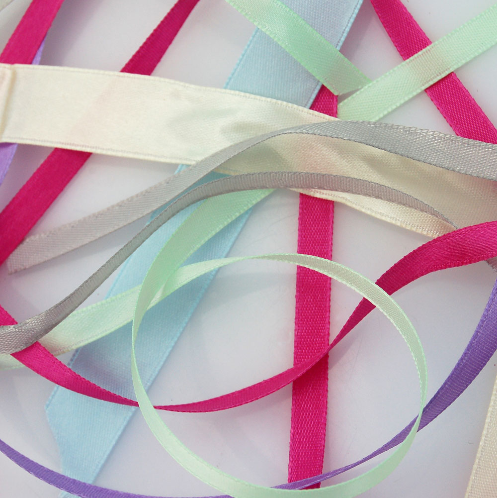 A pile of colourful ribbons