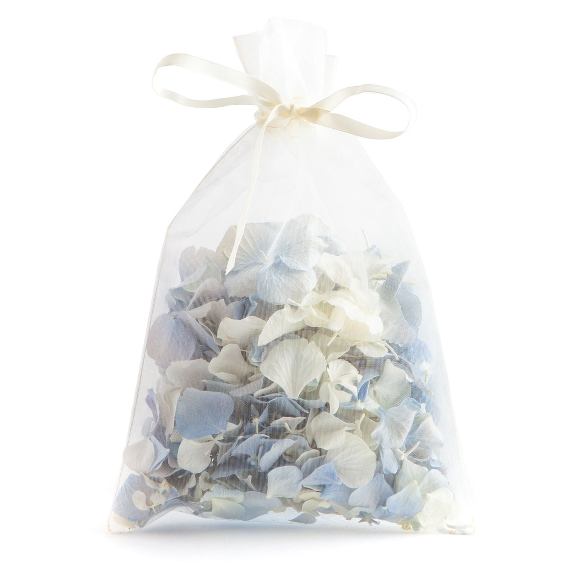 Biodegradable Confetti - Blue & White Hydrangea Petals - 10 Handful Bag