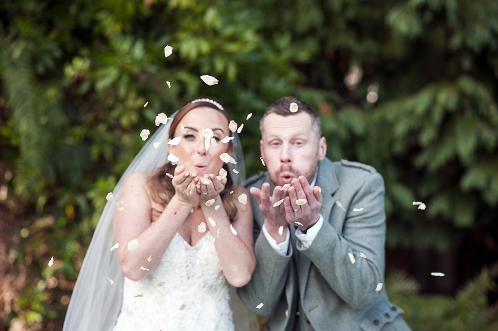 Rose Petals - Bride & Groom wedding confetti