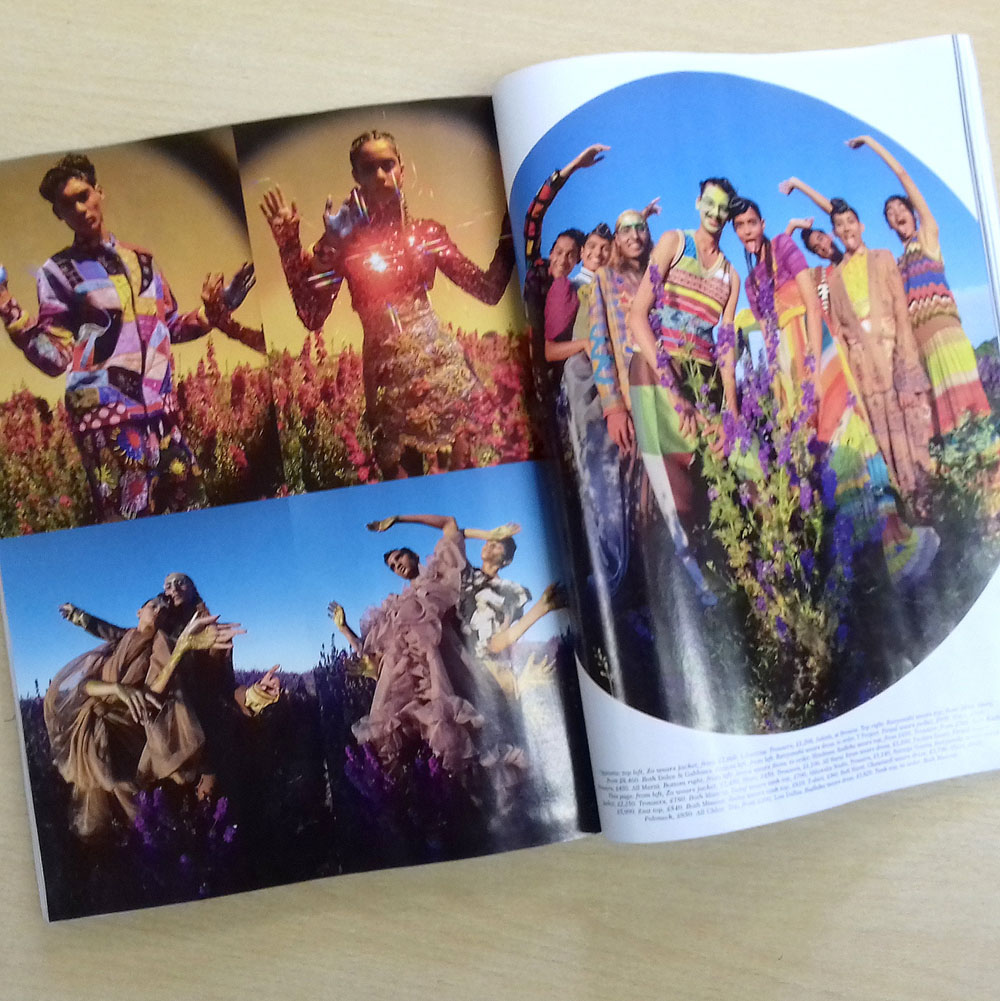 British Vogue, December 2018 – Tim Walker WITHIN YOU WITHOUT YOU page 232 The Confetti Flower Field in Vogue - Tim Walker Fashion Shoot