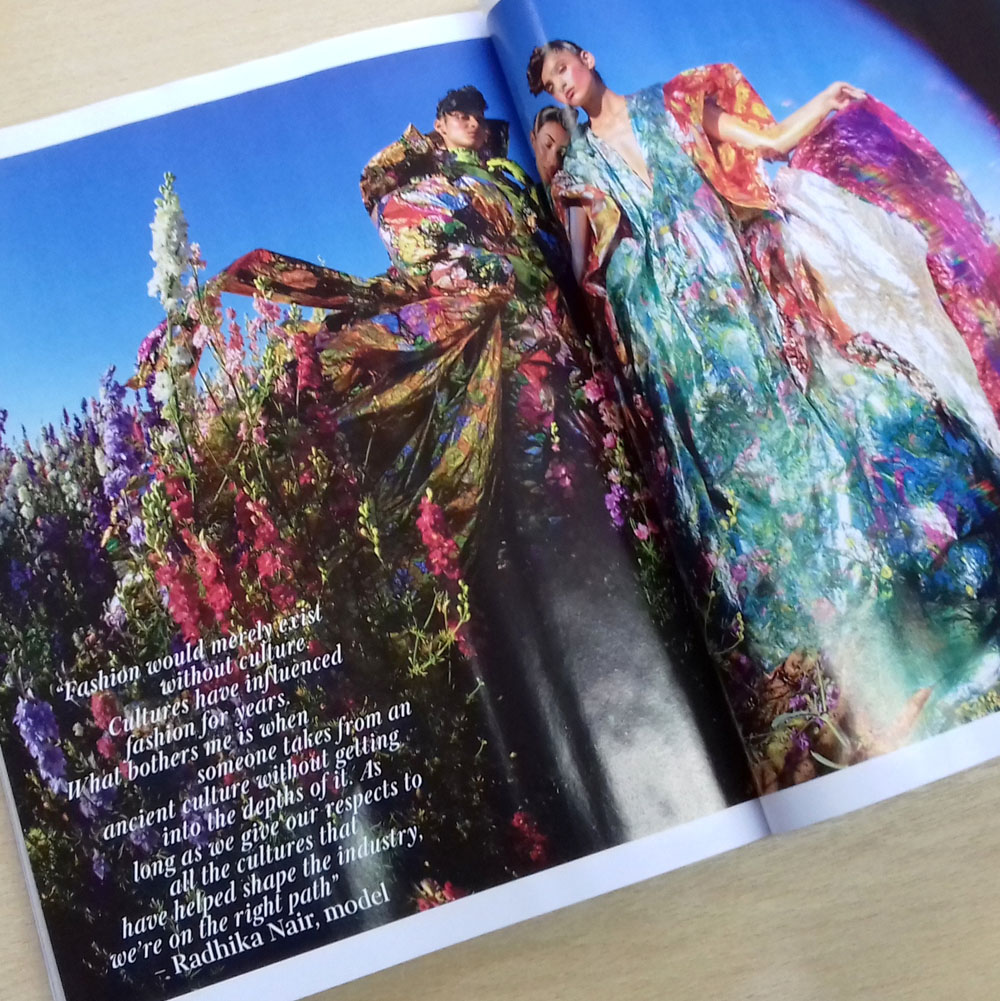 British Vogue, December 2018 – Tim Walker WITHIN YOU WITHOUT YOU page 230 The Confetti Flower Field in Vogue - Tim Walker Fashion Shoot