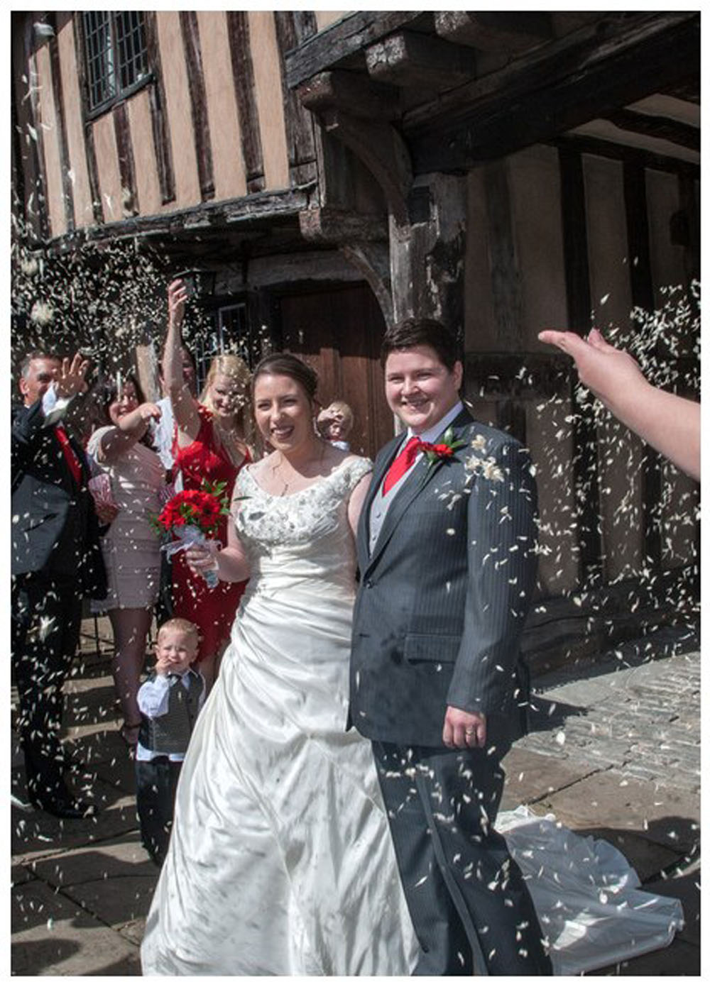 Christmas wedding confetti – ivory delphinium snow Christmas wedding confetti - ivory delphinium snow