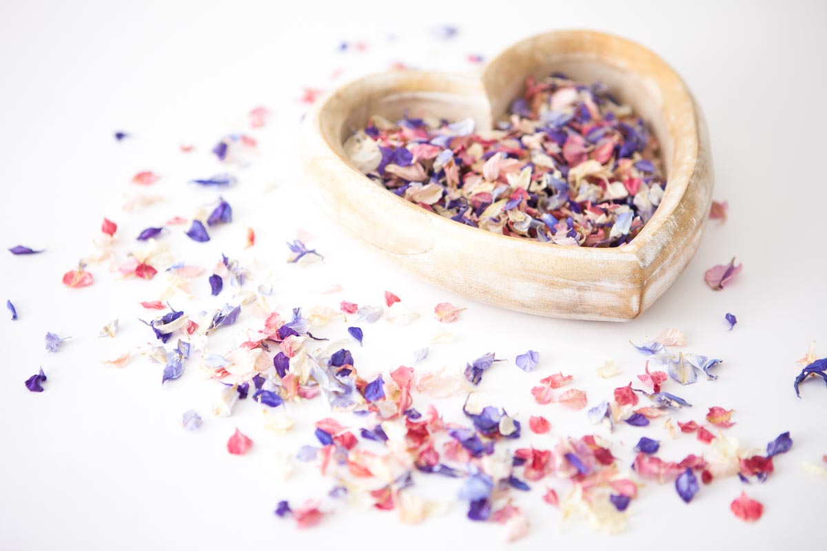 Petal Confetti – Delphinium Petal heart Petal Confetti - Delphinium Petal heart