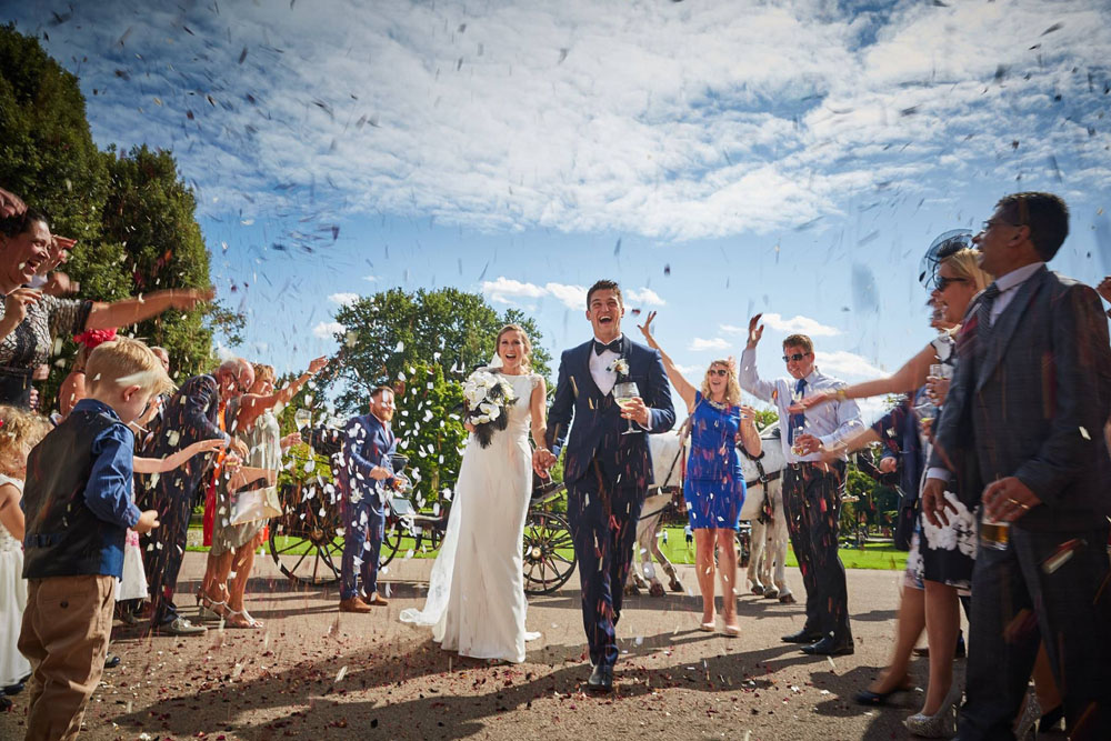 Confetti Moment photo with real flower petal confetti