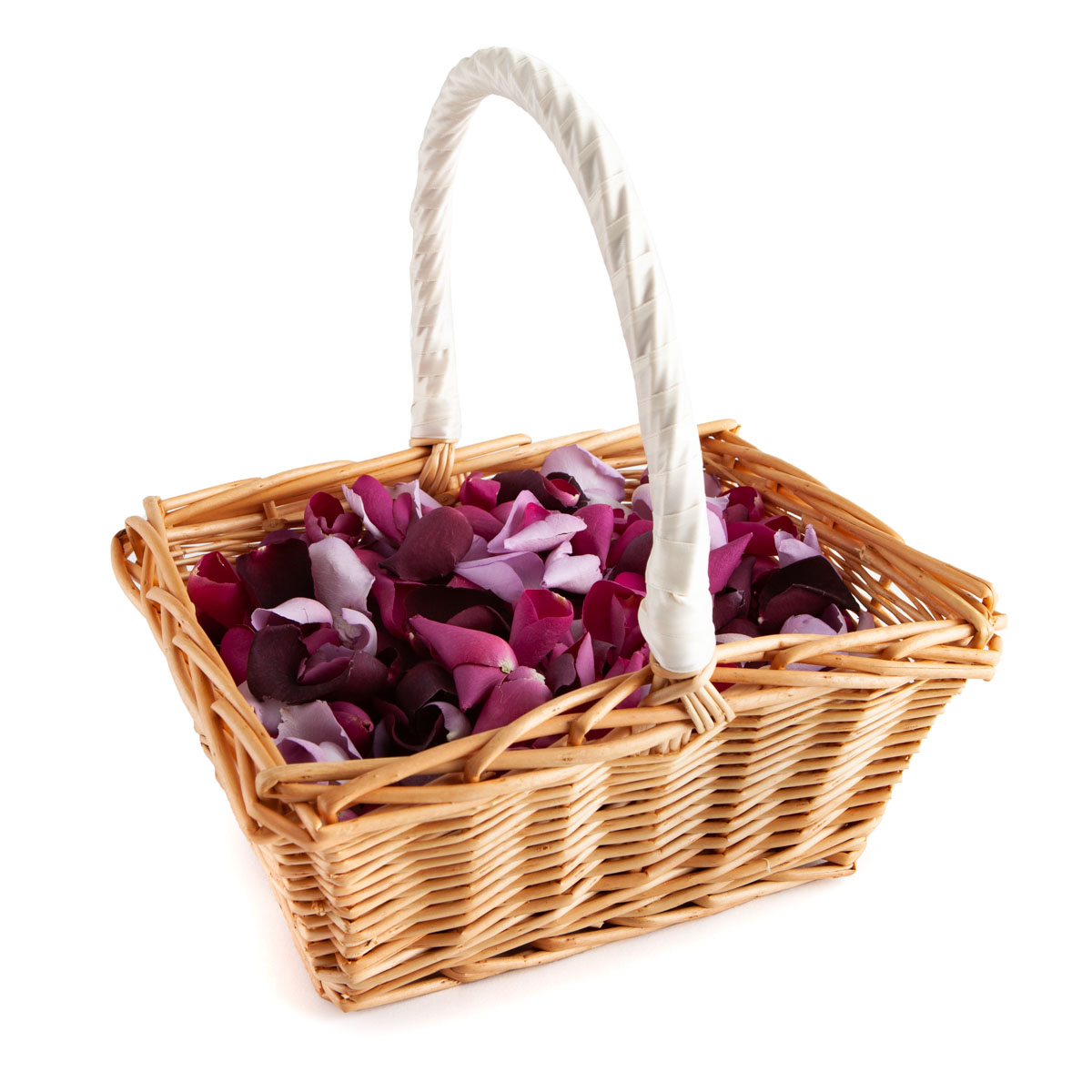 Rose Petals Flower Girl Basket 100 natural freeze