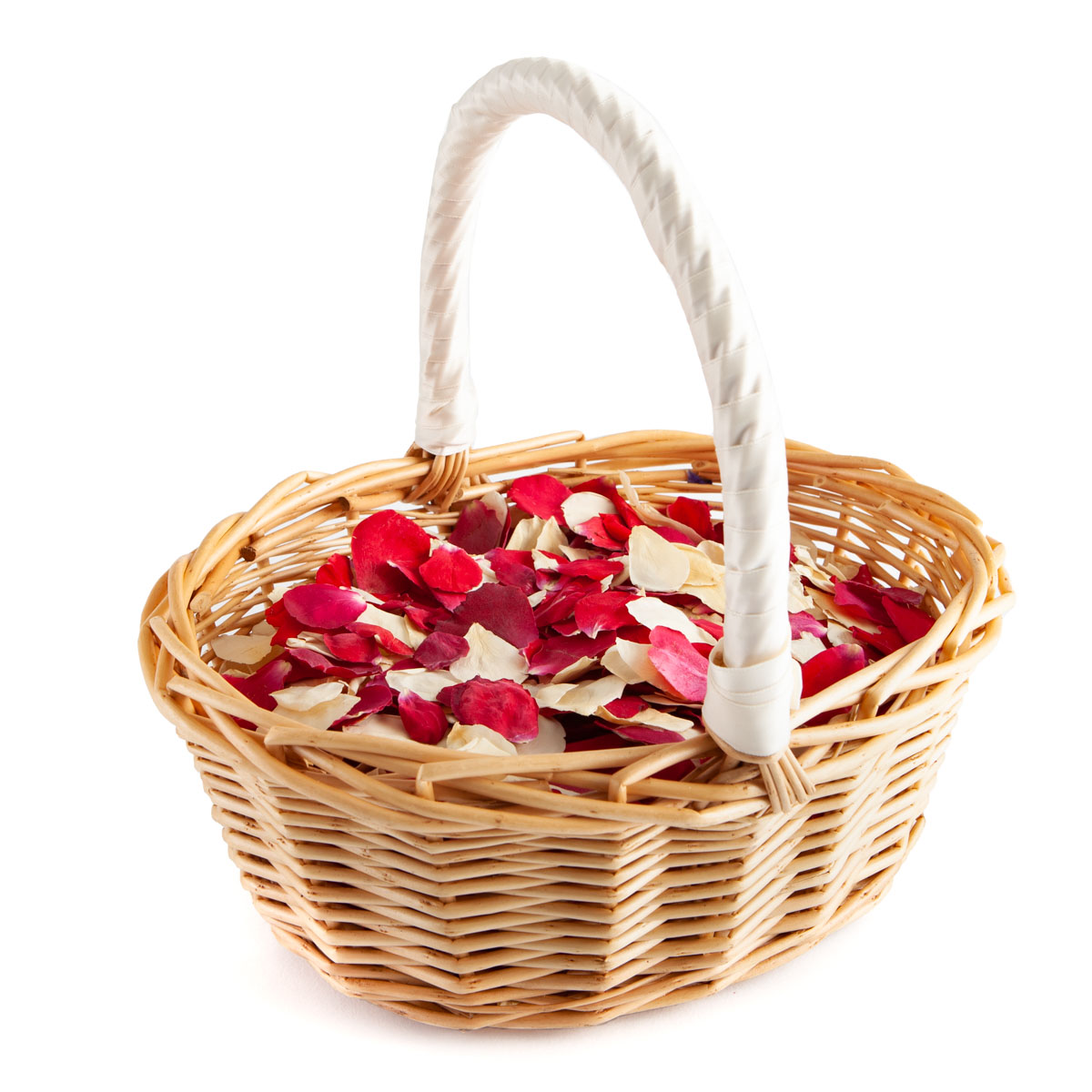 Red & Cream Rose Petals - Biodegradable Confetti - Real Flower Petal Confetti - Basket