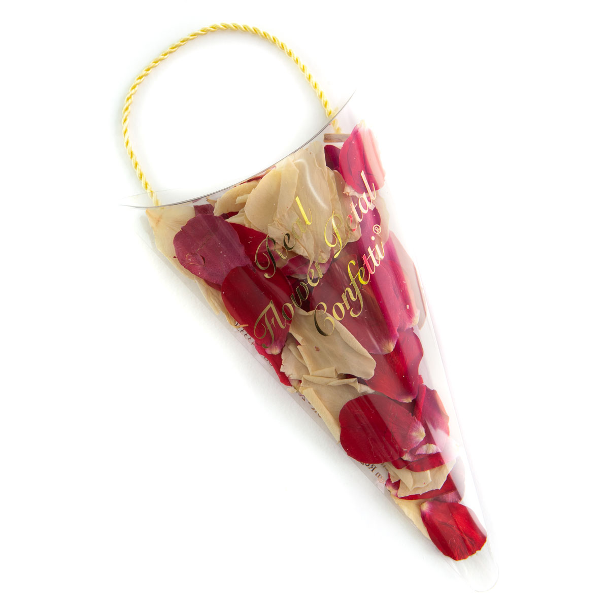 Red & Cream Rose Petals - Biodegradable Confetti - Real Flower Petal Confetti - Sachet