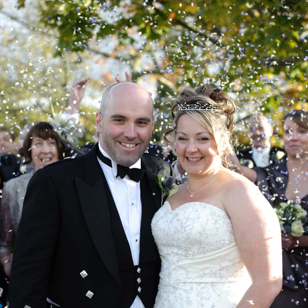 real flower petal confetti winter wedding ideas Real Flower Petal Confetti Moment - Winter Weddings
