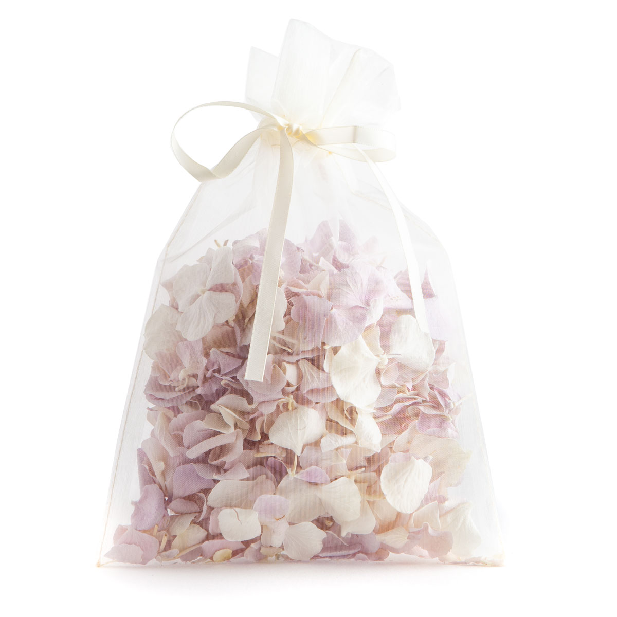 A bag of Lilac and White Hydrangea Petals