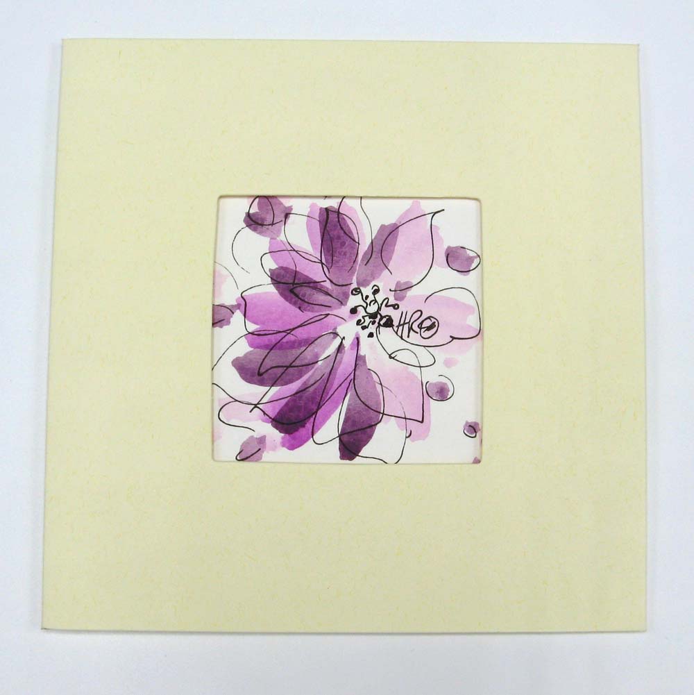 Cassis - Confetti Flower Field greetings card by Hayley Reynolds