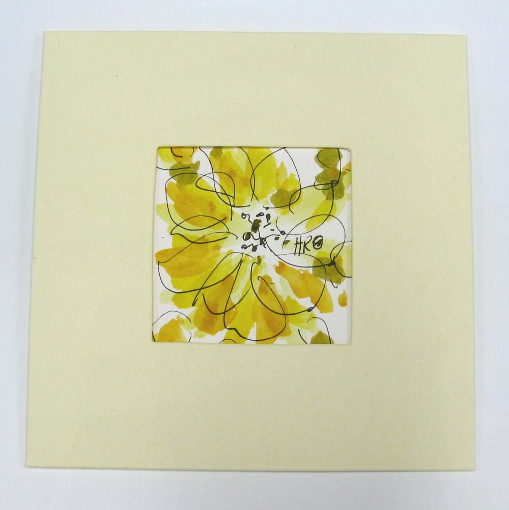 Mellow Earth - Confetti Flower Field greetings card by Hayley Reynolds