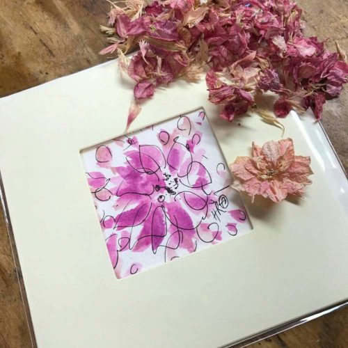 Confetti Flower Field greetings card by Hayley Reynolds