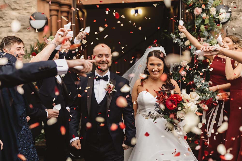 Small Natural Rose Petal Confetti Throw