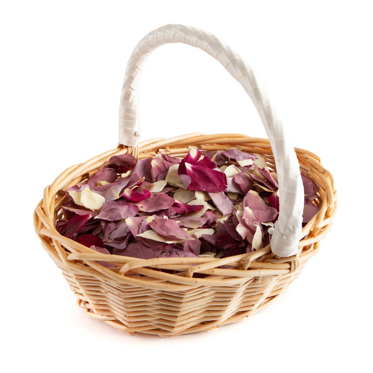 merlot, lilac and cream rose petals