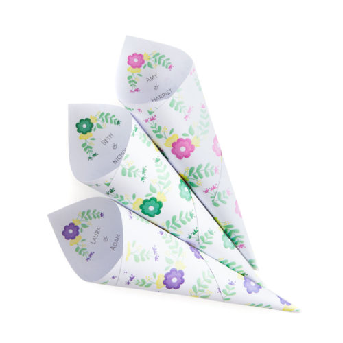 garden confetti cones