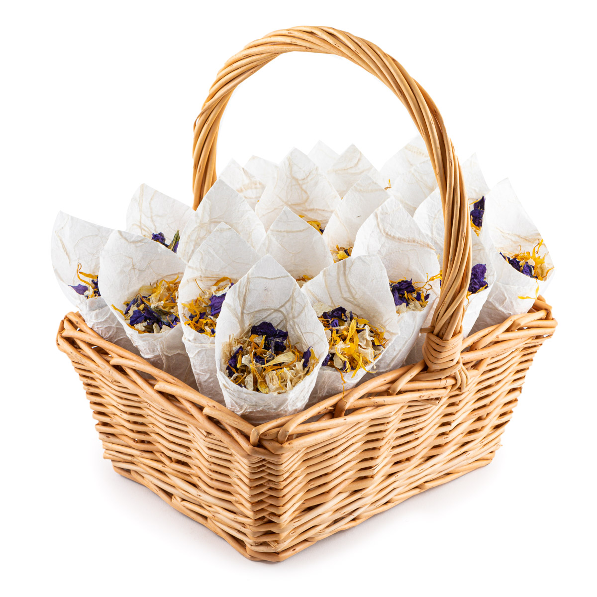 winter meadow confetti cone basket