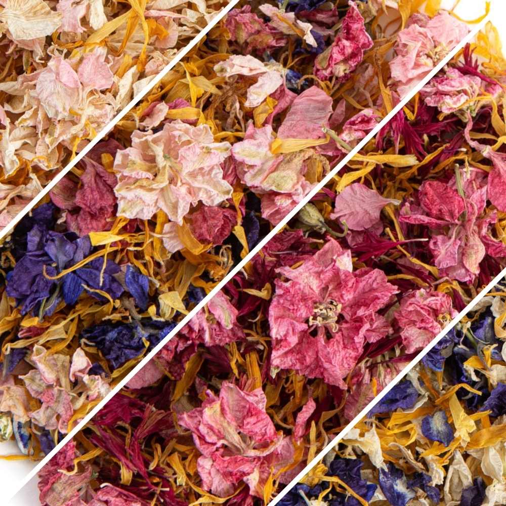 Pre-mixed confetti petals - seasonal confetti blends